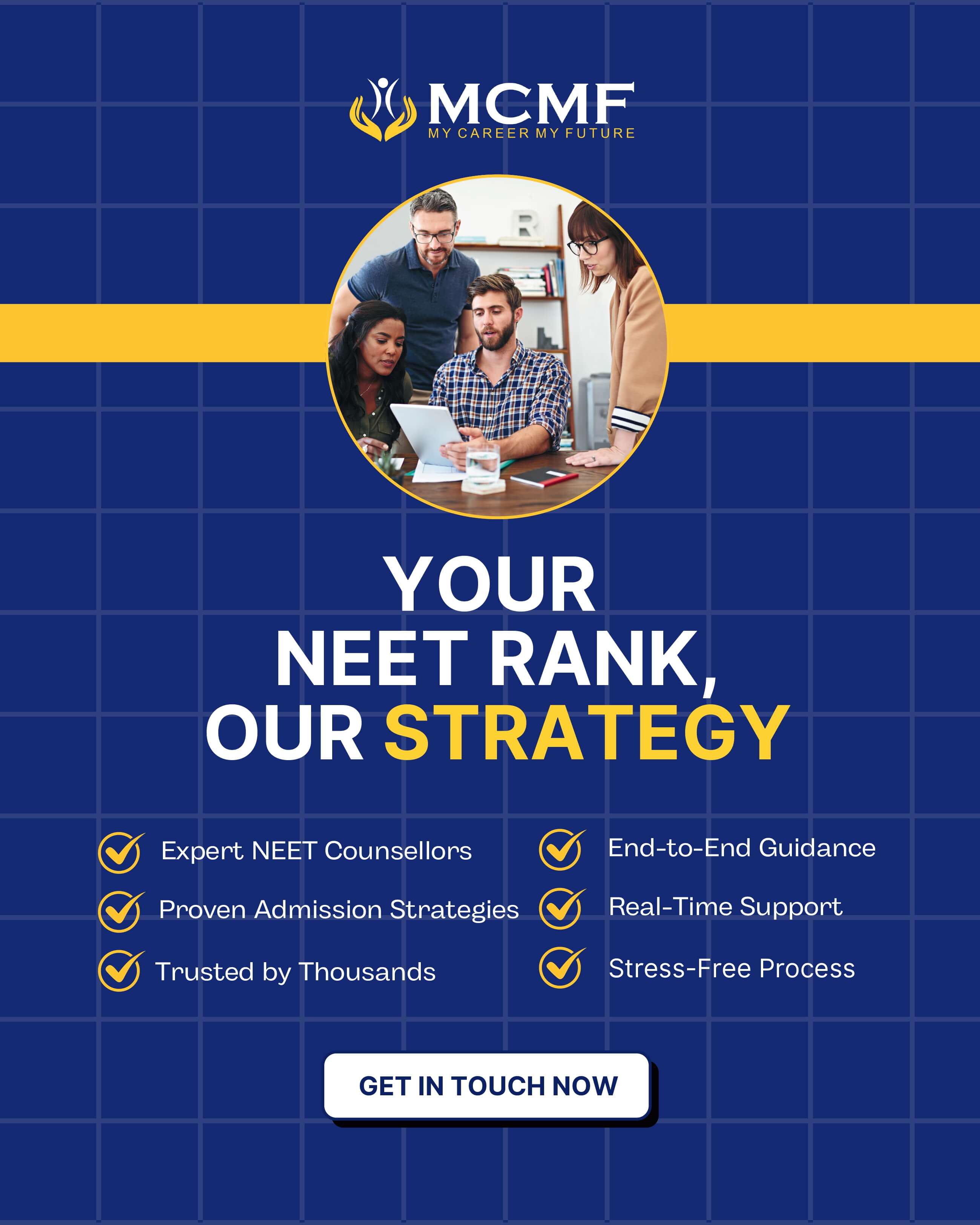 MCMF NEET counselling team offers personalized MBBS admission guidance, real-time alerts, and proven strategies for NEET aspirants.
