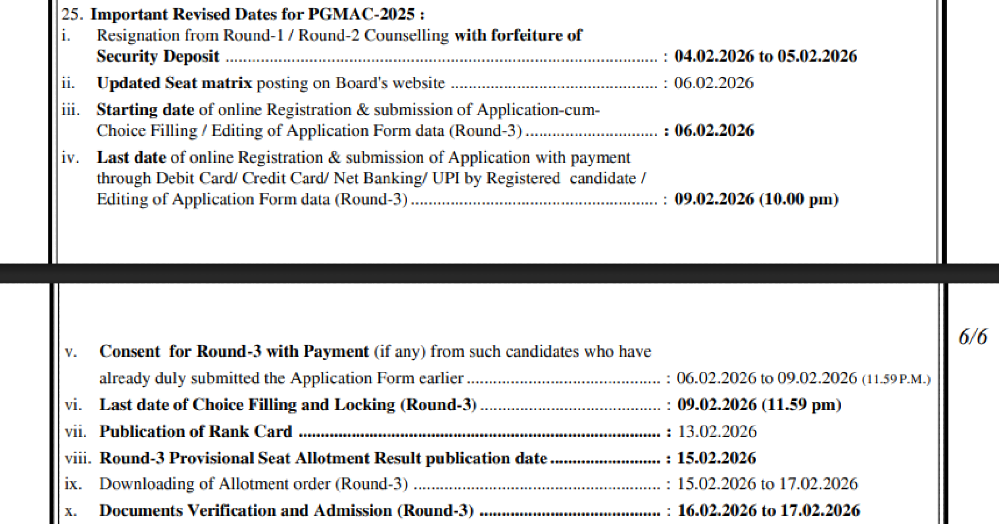 BIHAR PG COUNSELLING LATEST UPDATE 2025- SCHEDULE ROUND 3