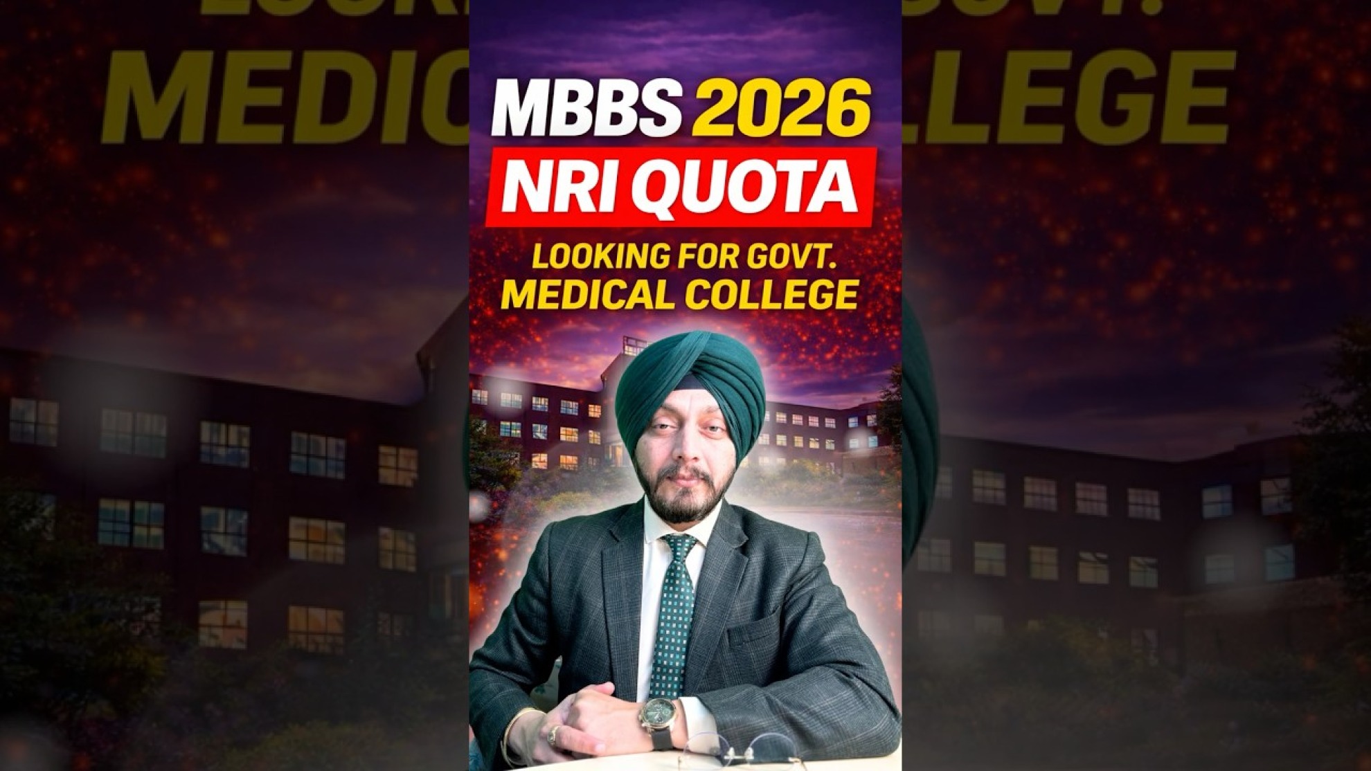 MBBS NRI Quota 2026 in India – Total Seats, Government College Distribution & Admission Strategy