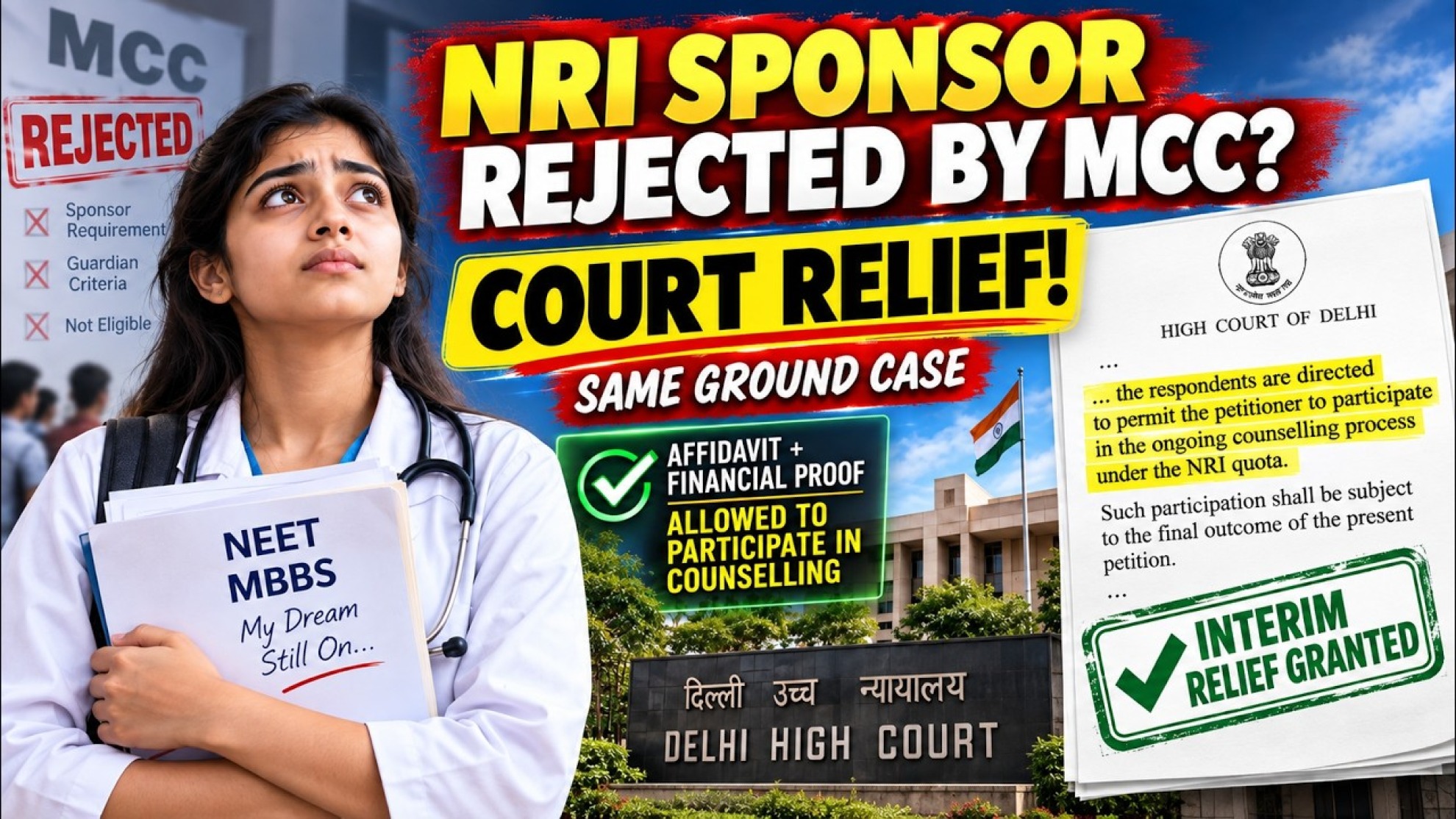 Delhi High Court NRI Sponsorship Order 2026: What It Means for MCC Counselling, Sponsored Candidates & Deemed Universities