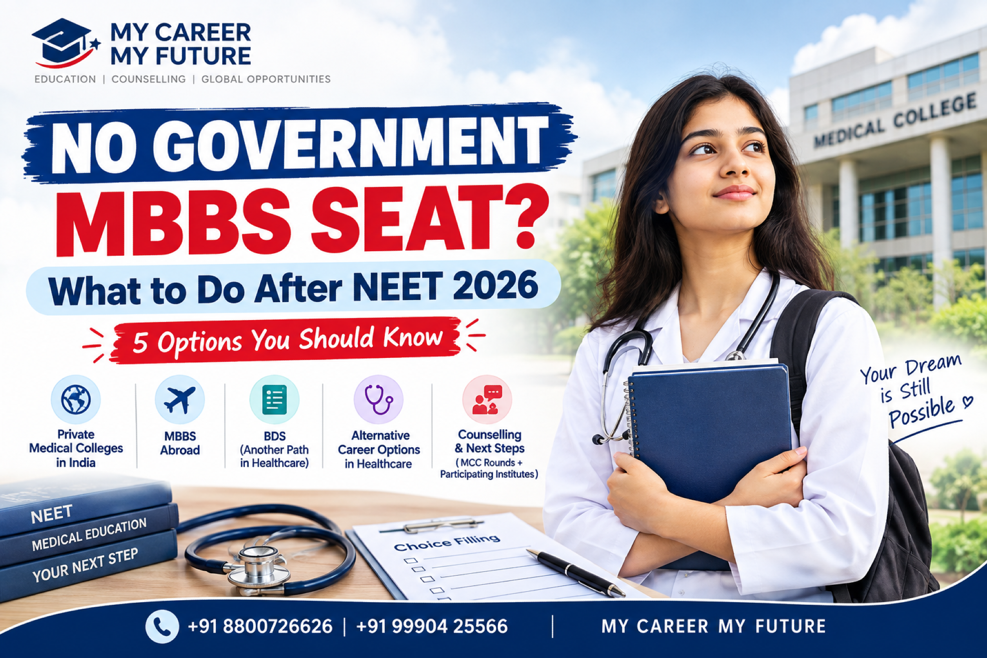 What to Do After NEET If You Did Not Get a Government Medical College Seat?