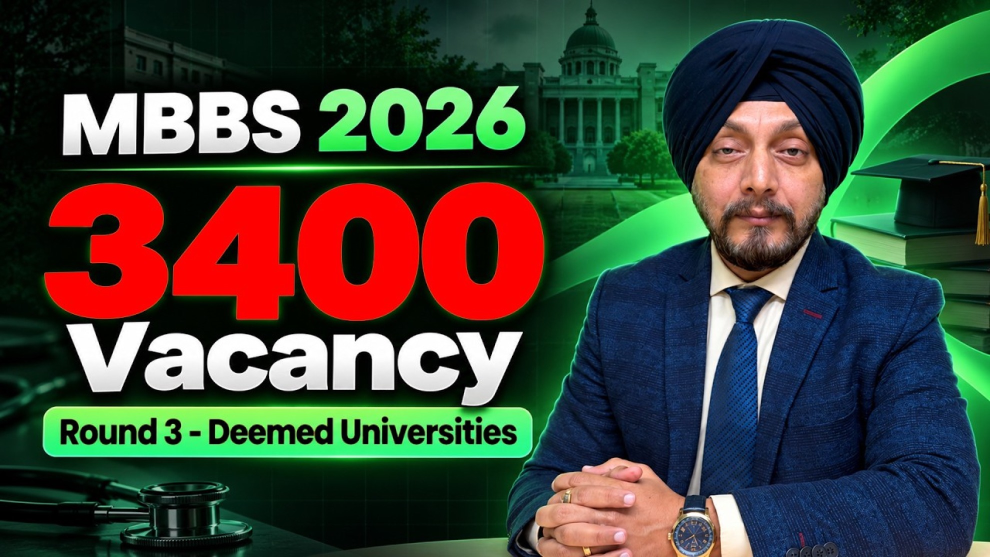 MCC NEET UG Round 3: About 3,400 Vacant Seats in Deemed Universities Across India