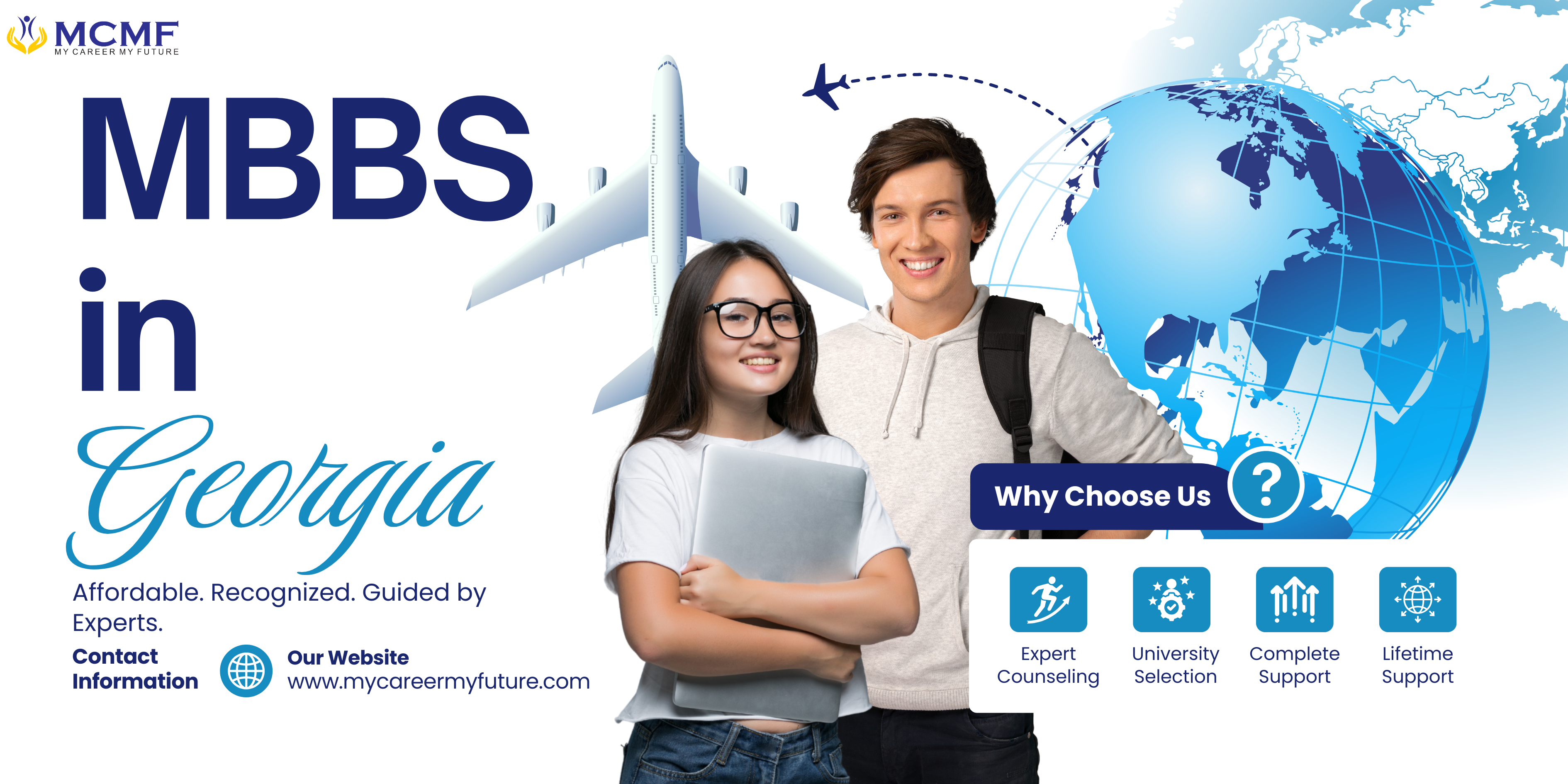 Study at NMC-approved medical universities in Georgia with complete admission-to-visa support from MCMF. Affordable fees, English medium, and trusted by thousands of NEET-qualified Indian students.